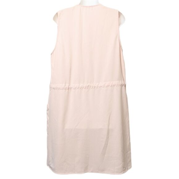 MOD Blush Pink Gilet Open Front Long Vest L - Picture 5 of 6